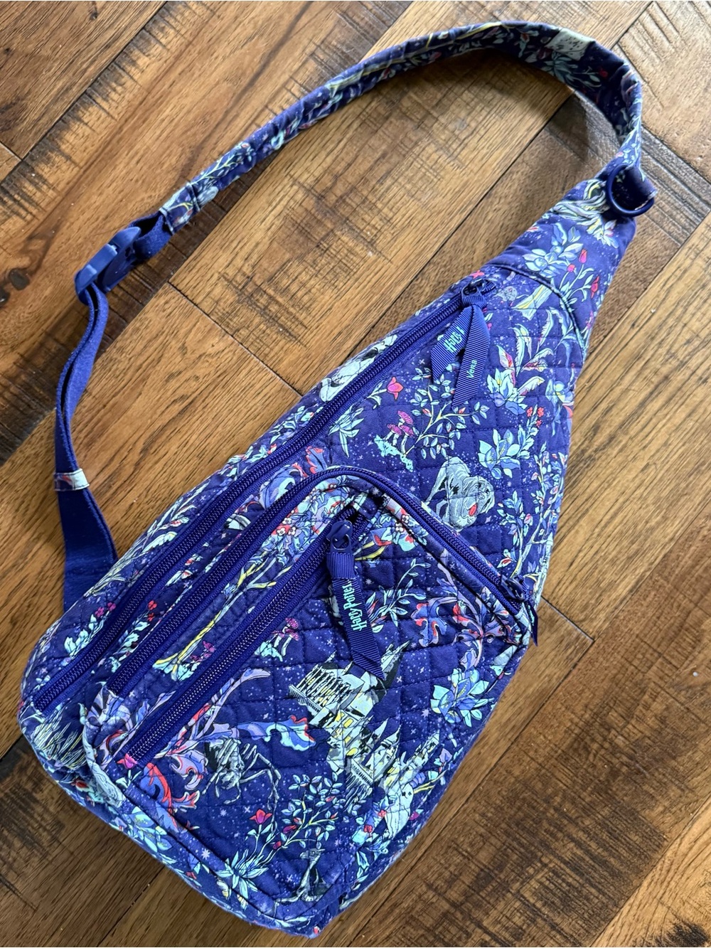Harry Potter Vera Bradley Sling Backpack Magical Creatures Print Adjustable - Picture 3 of 14